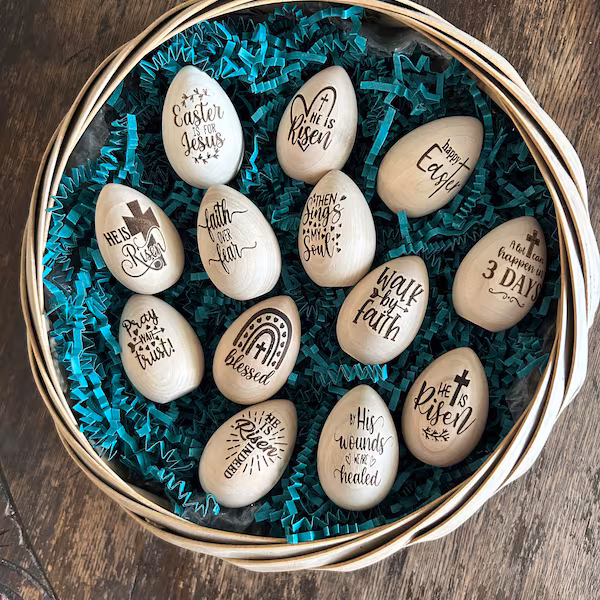🐰🎁Wooden Easter Eggs