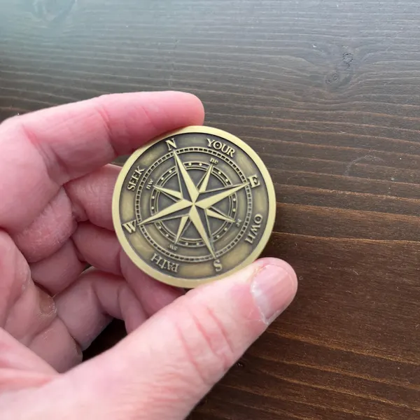 Guiding Light Compass Coin