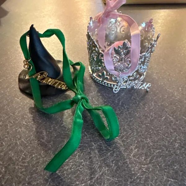 Pink & Green Witch Ornament