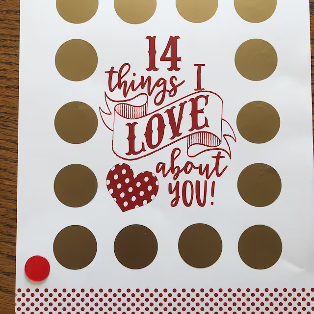💌Valentine's Scratch Off Advent "14 things I love about you!"