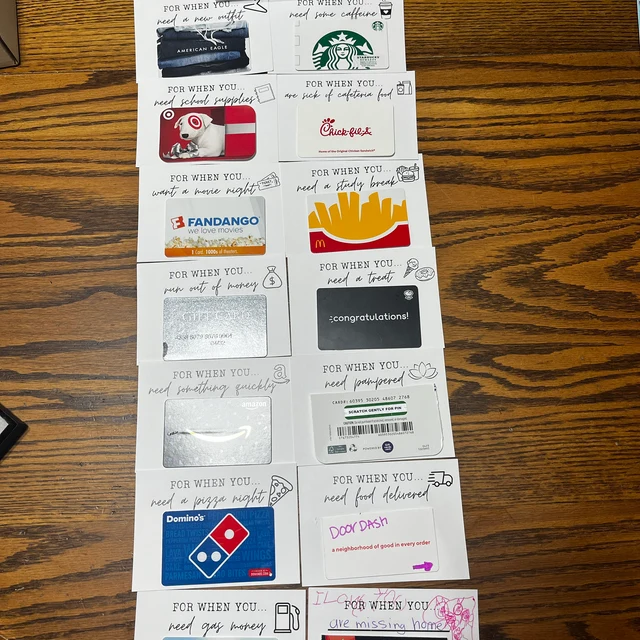 🎁College Gift Card Care Package