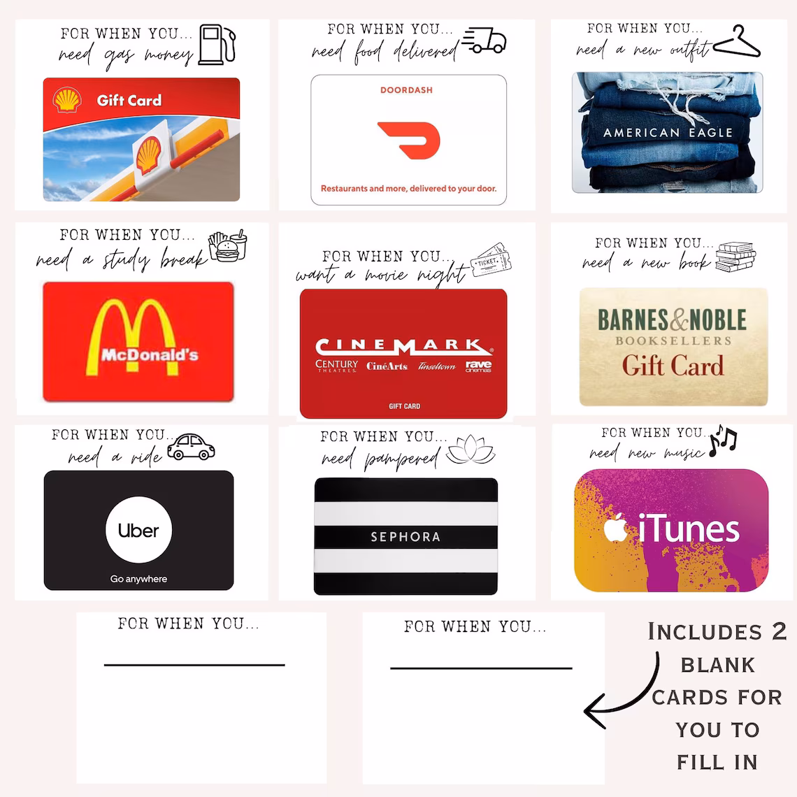 🎁College Gift Card Care Package