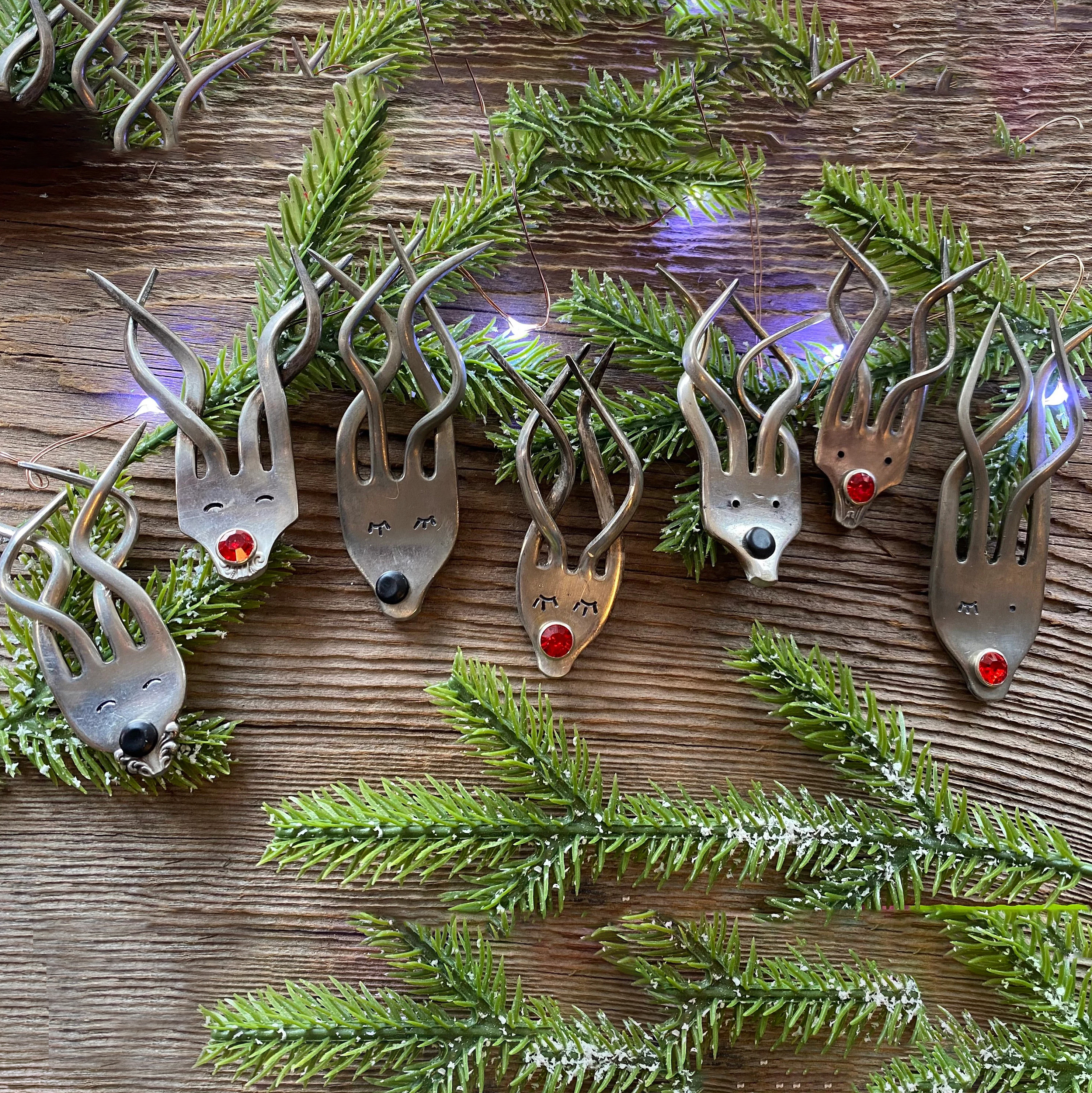 Fork reindeer ornament