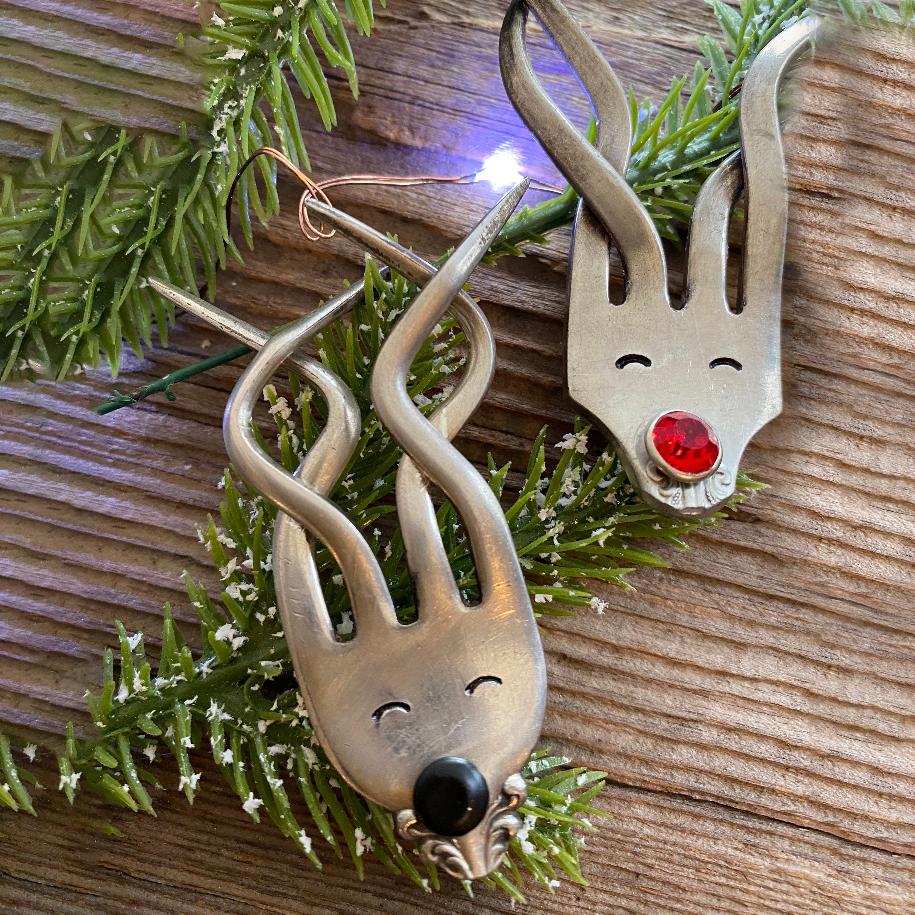 Fork reindeer ornament