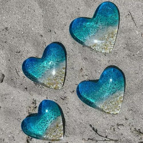🎁Glass Beach Pocket Heart