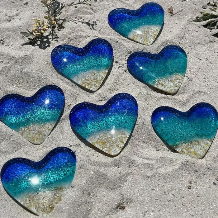 🎁Glass Beach Pocket Heart