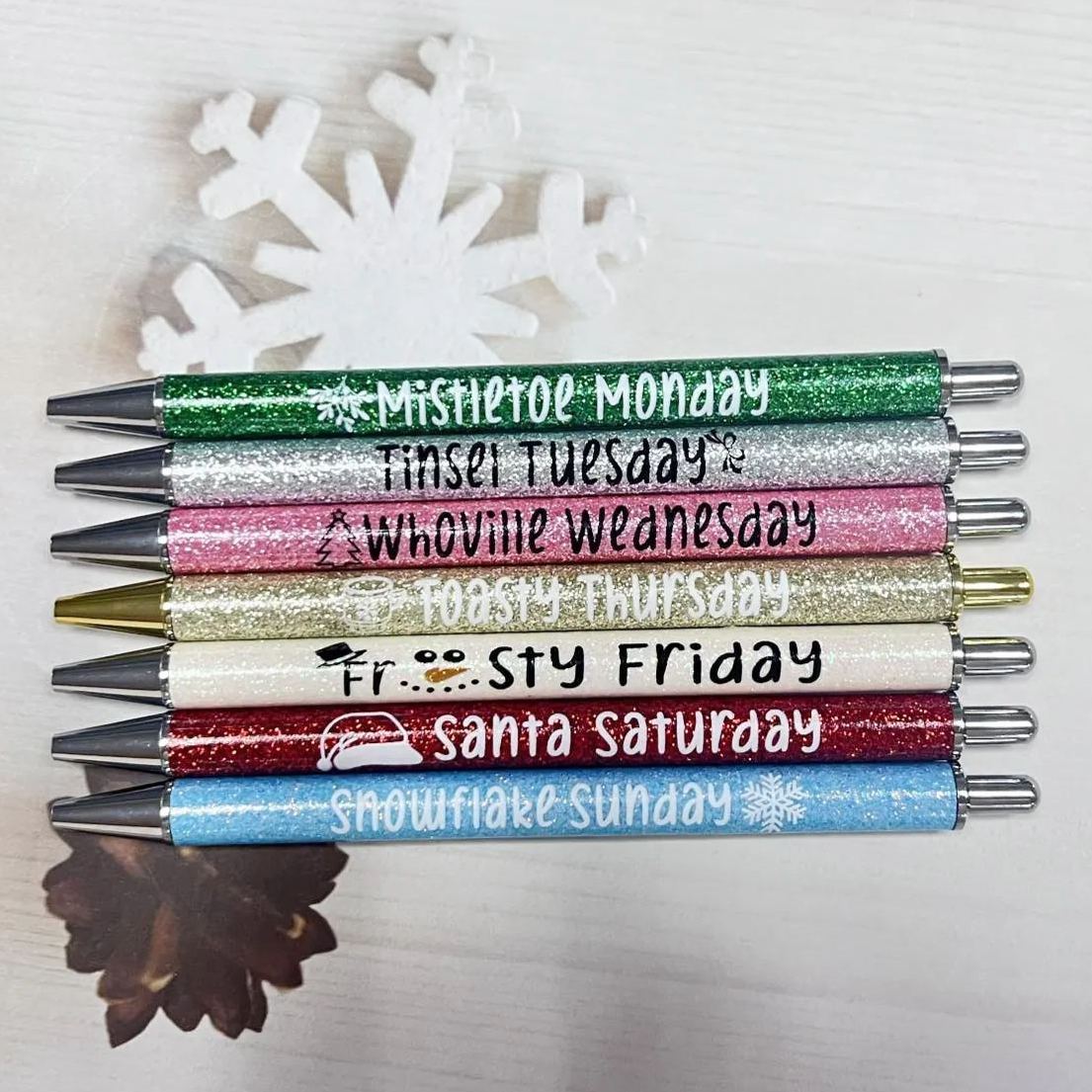 🎄CHRISTMAS HOT SALE✨Christmas Days of the Week Pen Set