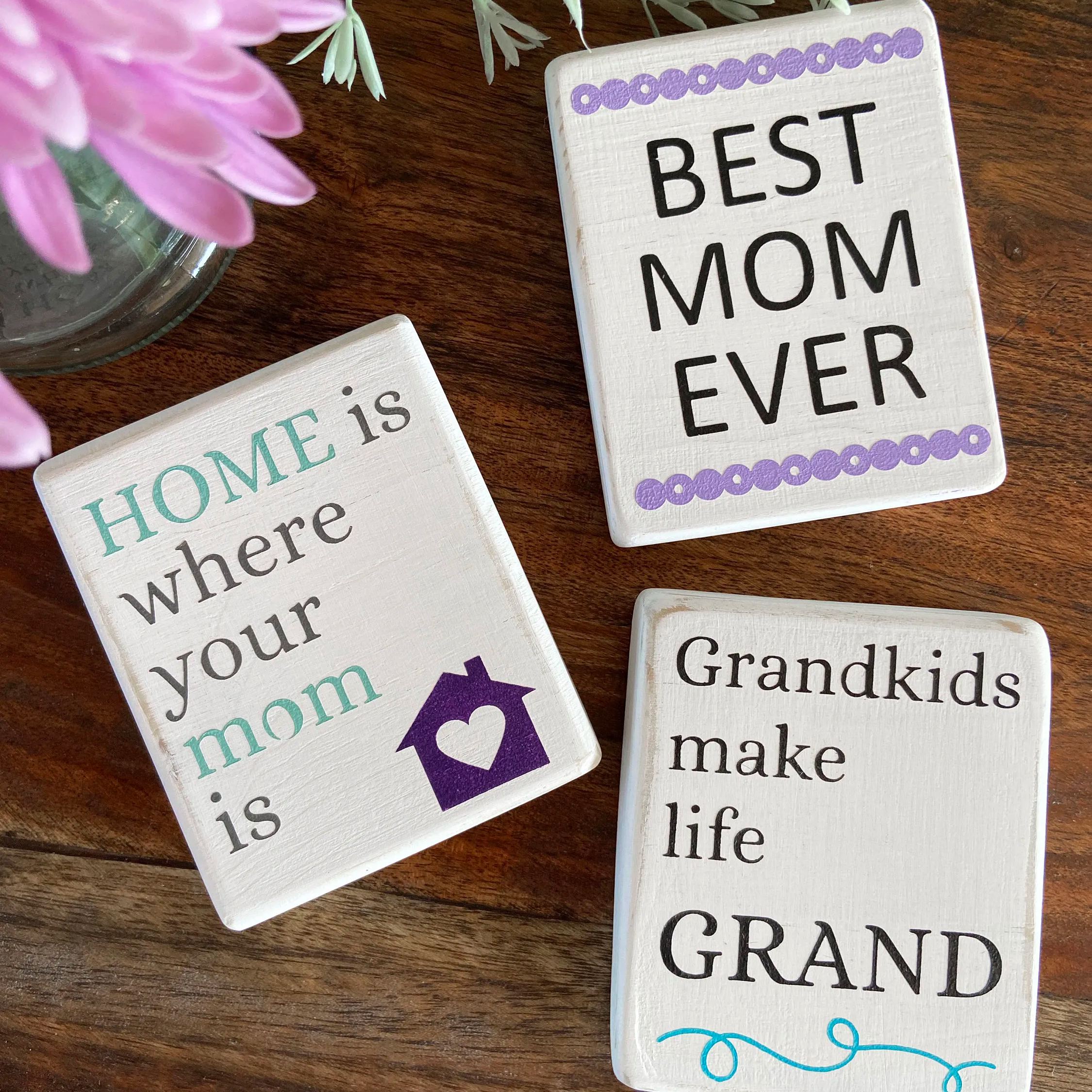 Mother's Day mini wood signs(set of 10)