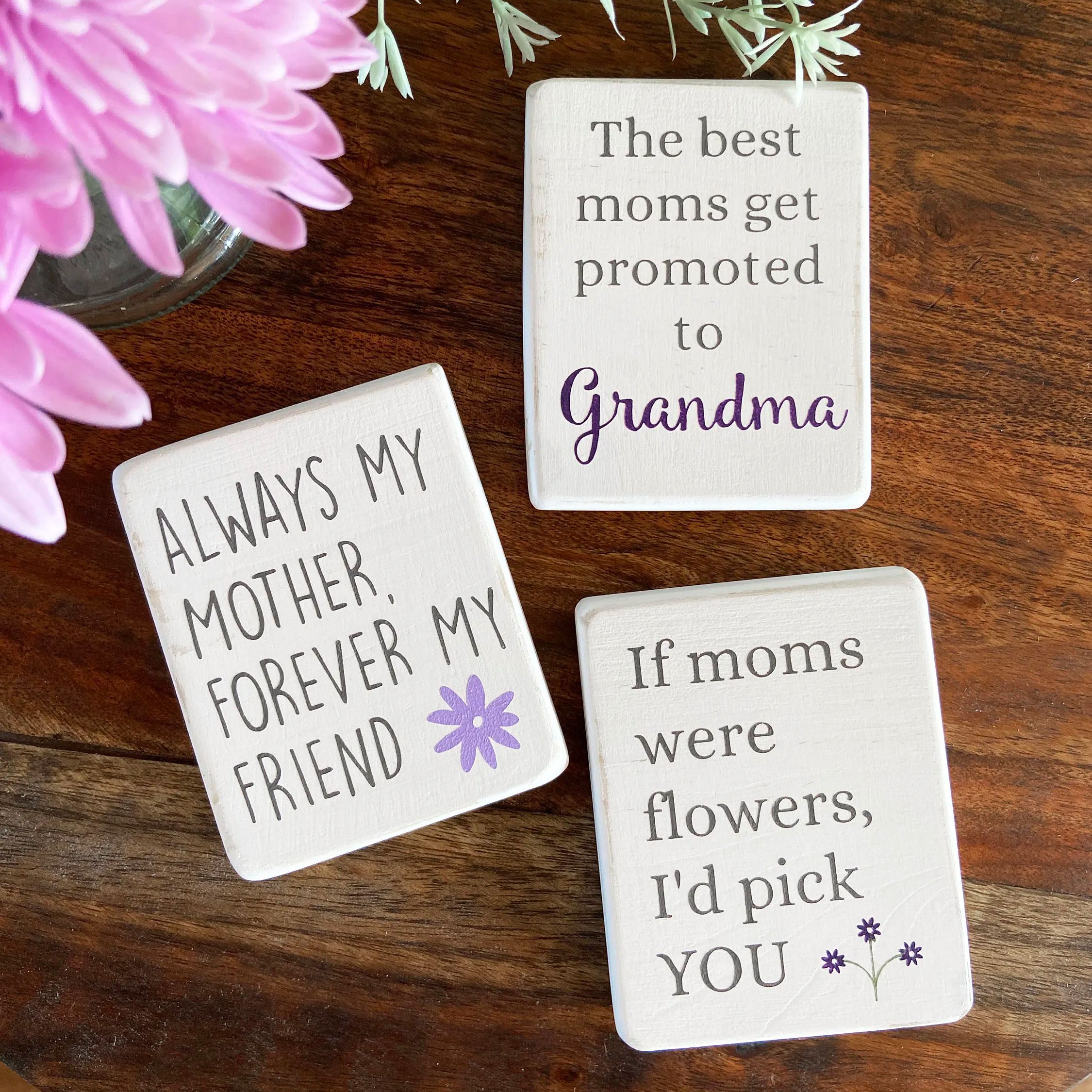 Mother's Day mini wood signs(set of 10)