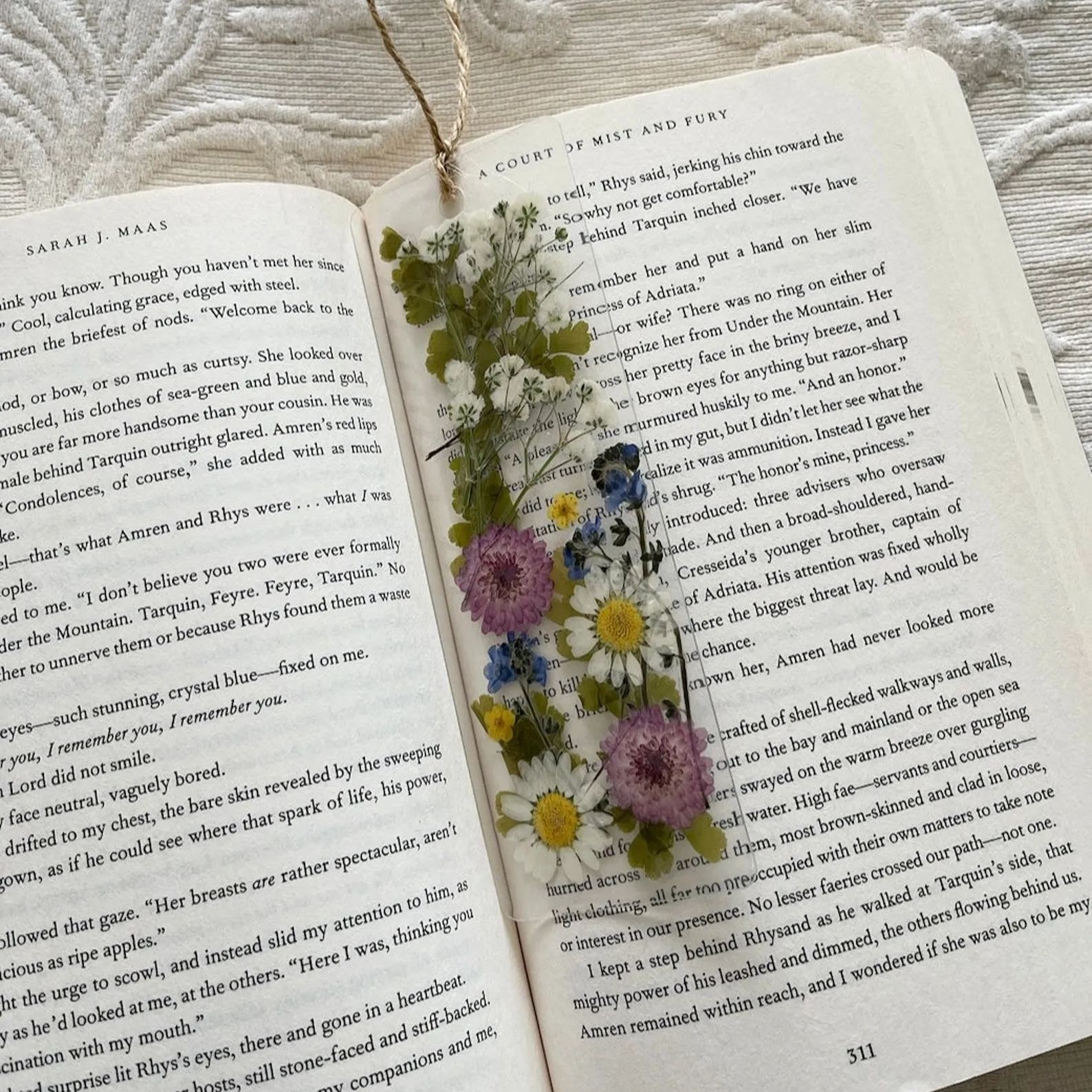 Handmade Floral Bookmarks With Tassel