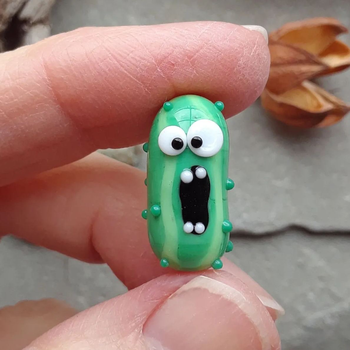 Funny Screaming Pickle in a Bottle