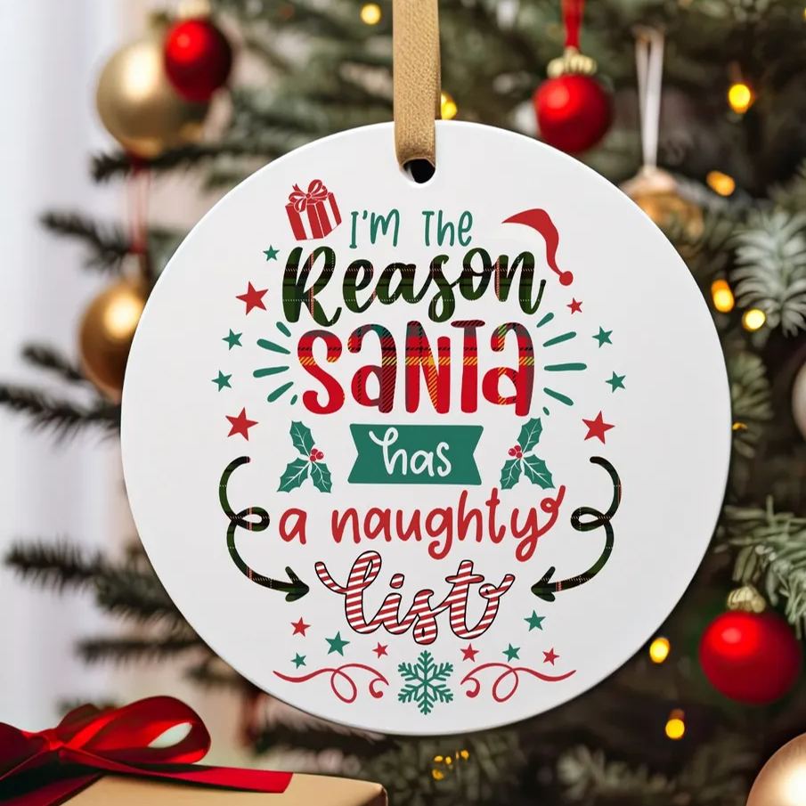 Funny Christmas Ceramic Ornament