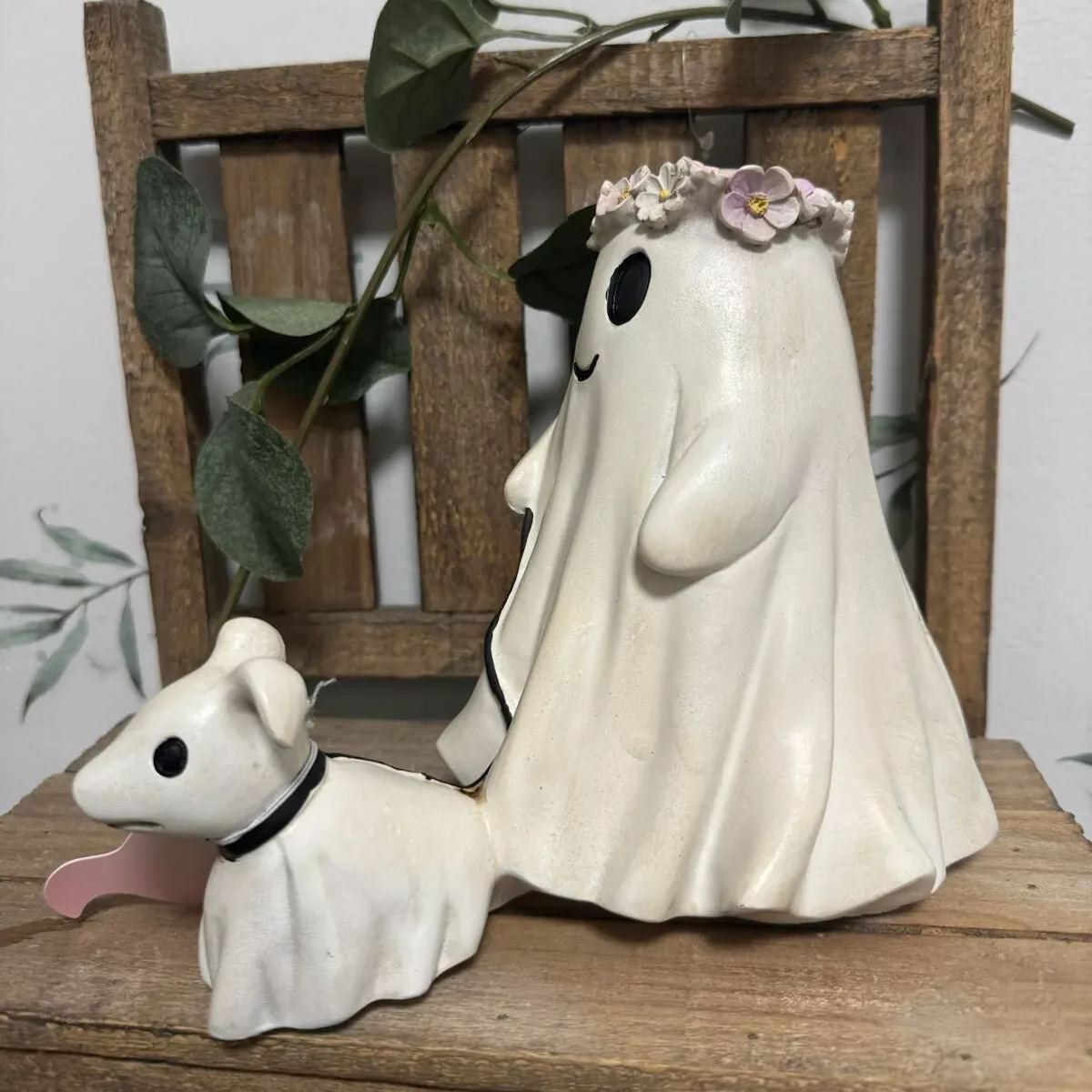 👻🎃Halloween Ghost Walking Dog Statue