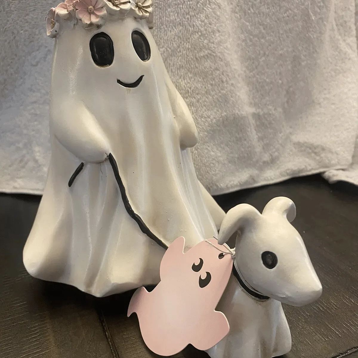 👻🎃Halloween Ghost Walking Dog Statue
