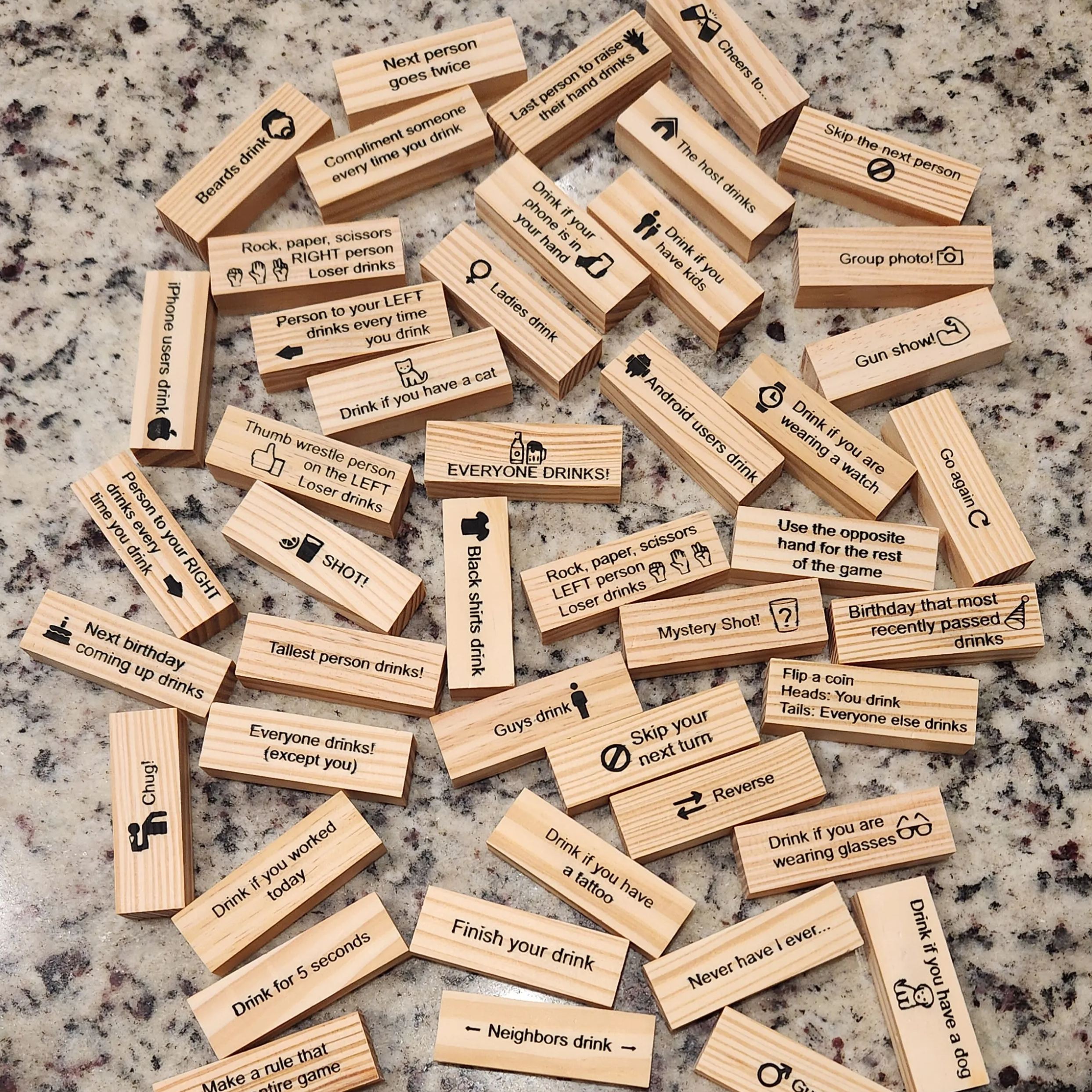 48 Pieces Questions Tumbling Tower Game 