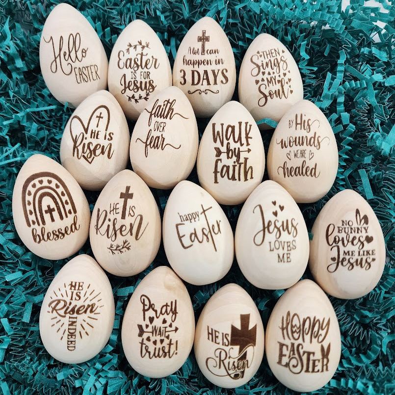 🐰🎁Wooden Easter Eggs