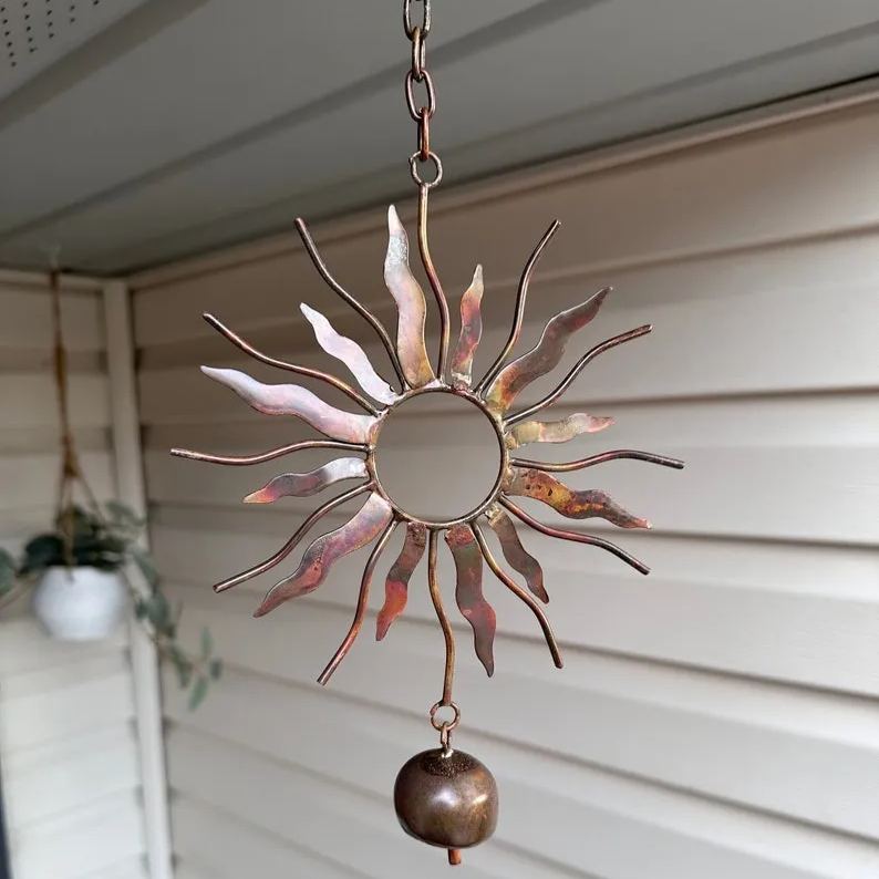 Sun with Bell Hanging Ornament