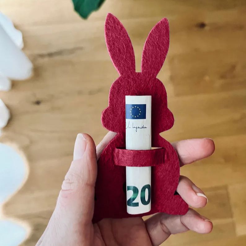 Easter Bunny Money Holder Gift