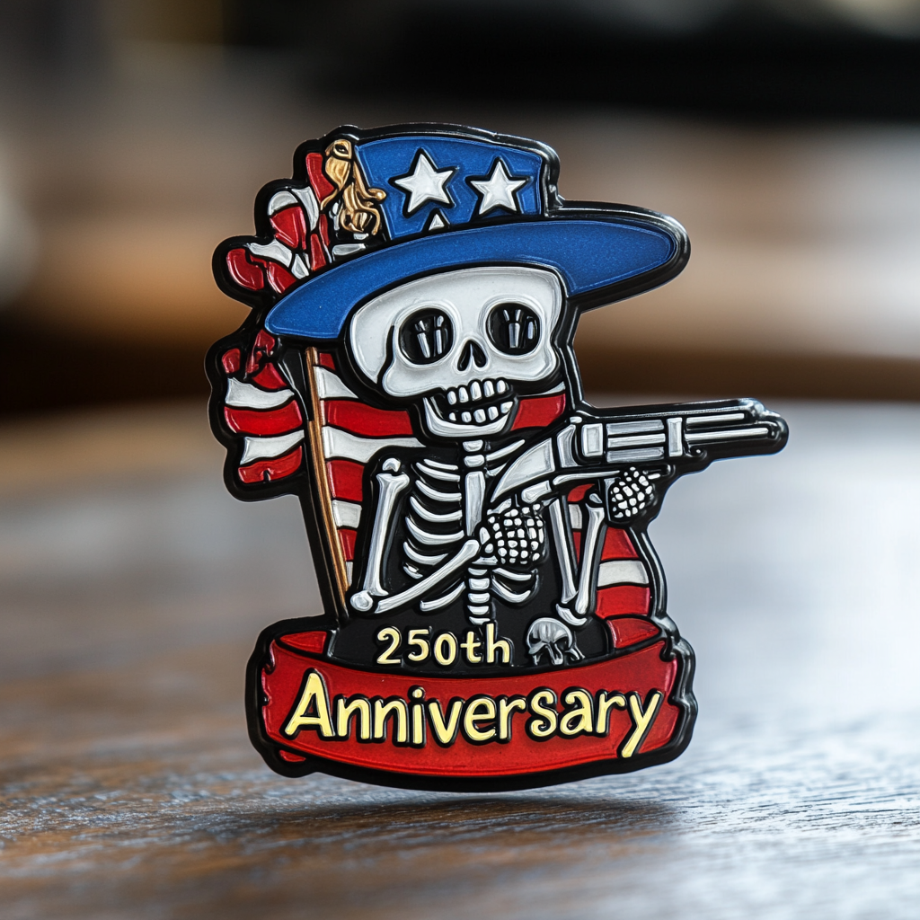 💖250th Anniversary Skeleton Commemorative Pin