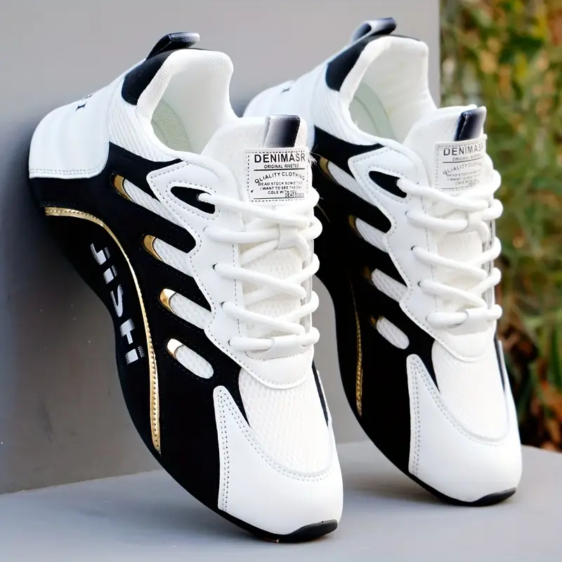 Men's and women's trendy breathable running shoes, tied with comfortable soft sole sports shoes, suitable for outdoor jogging