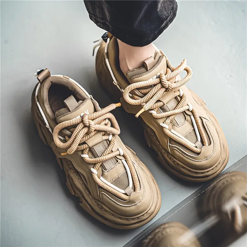 Men's fashion thick soled air cushioned casual men's shoes Comfortable non-slip casual soft-soled sports shoes for men outdoor activities