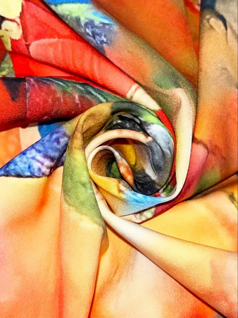 floral print crew neck dress casual short sleeve dress for spring summer womens clothing orange red 4