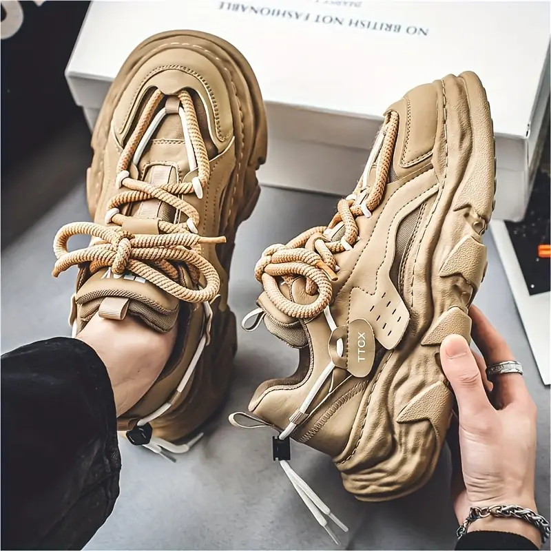 Men's fashion thick soled air cushioned casual men's shoes Comfortable non-slip casual soft-soled sports shoes for men outdoor activities