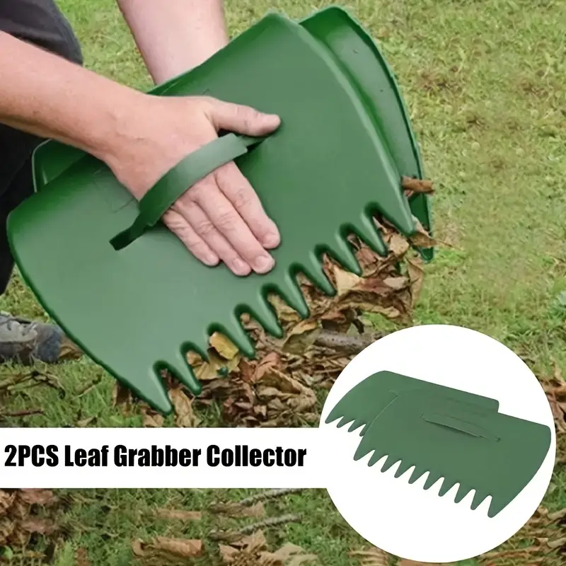 1 pair portable rubbish collect leaf scoop with claws hand rakes garden tool trimming grabber grass cleaning pick up yard lawn supplies 3
