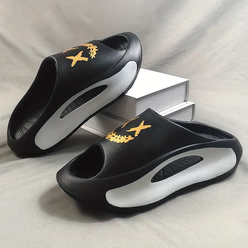 mens fashion slides casual non slip slippers open toe shoes for indoor outdoor beach shower spring and summer 0