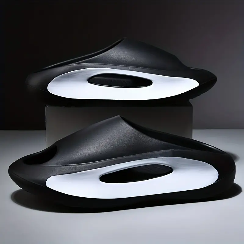 mens fashion slides casual non slip slippers open toe shoes for indoor outdoor beach shower spring and summer 1