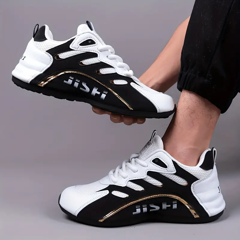 mens trendy breathable running shoes lace up comfy soft sole sneakers for outdoor jogging winter and autumn 3