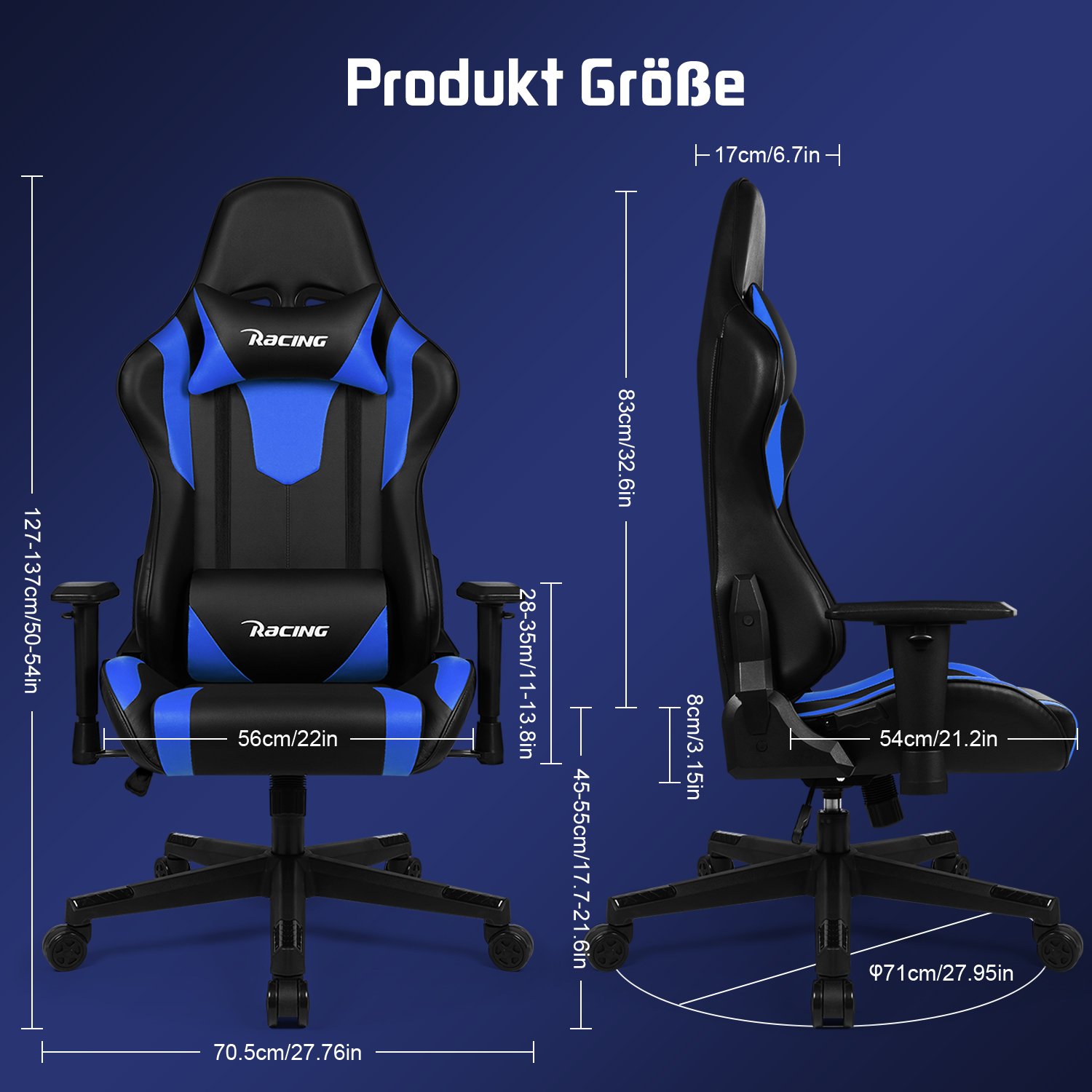 Gaming chair, executive chair, swivel chair with rocker