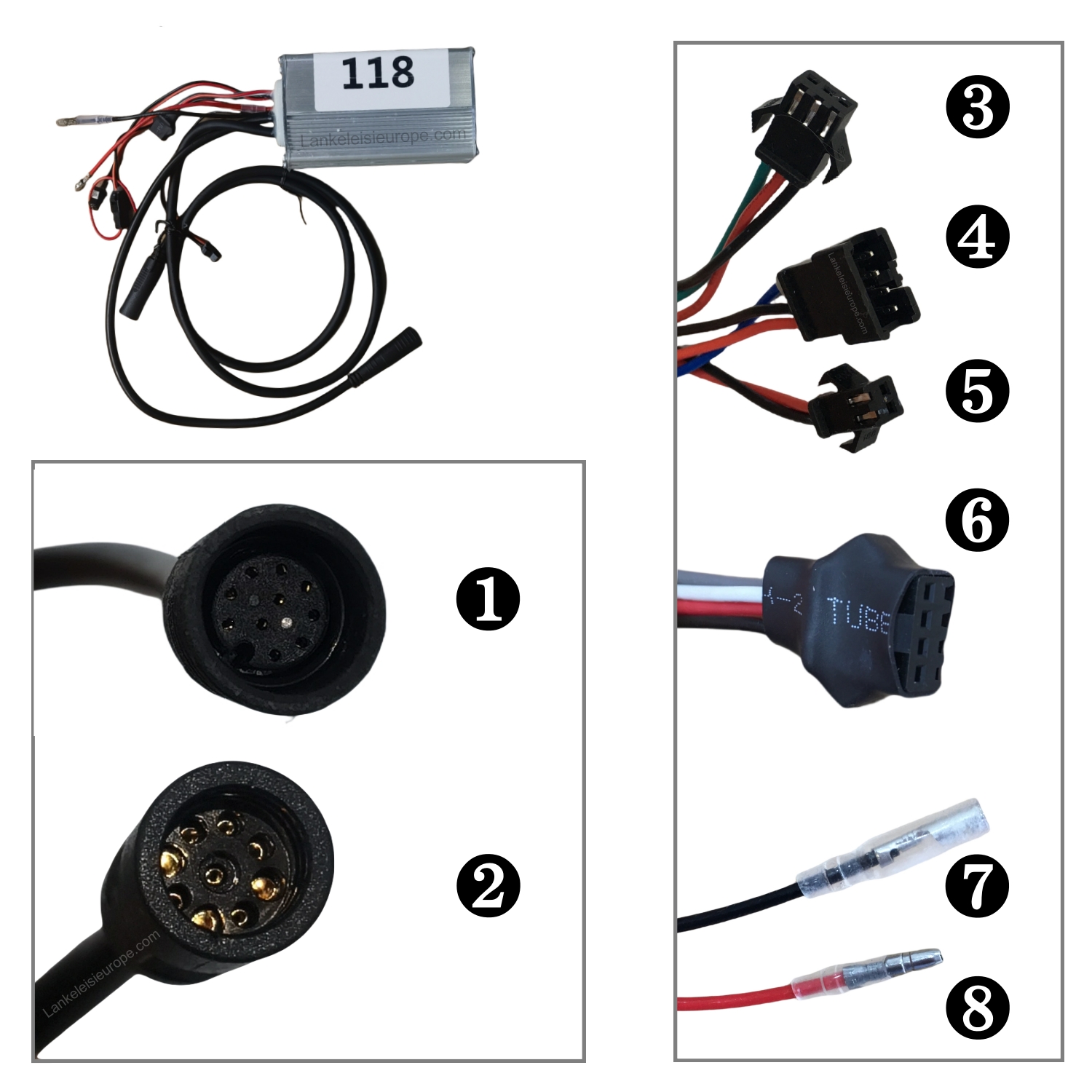 Original Controller for Lankeleisi X3000 Plus Electric Bike ( YCSV084-108-48 / YCSV084-118-48 / YCSY084-140-48C6 )