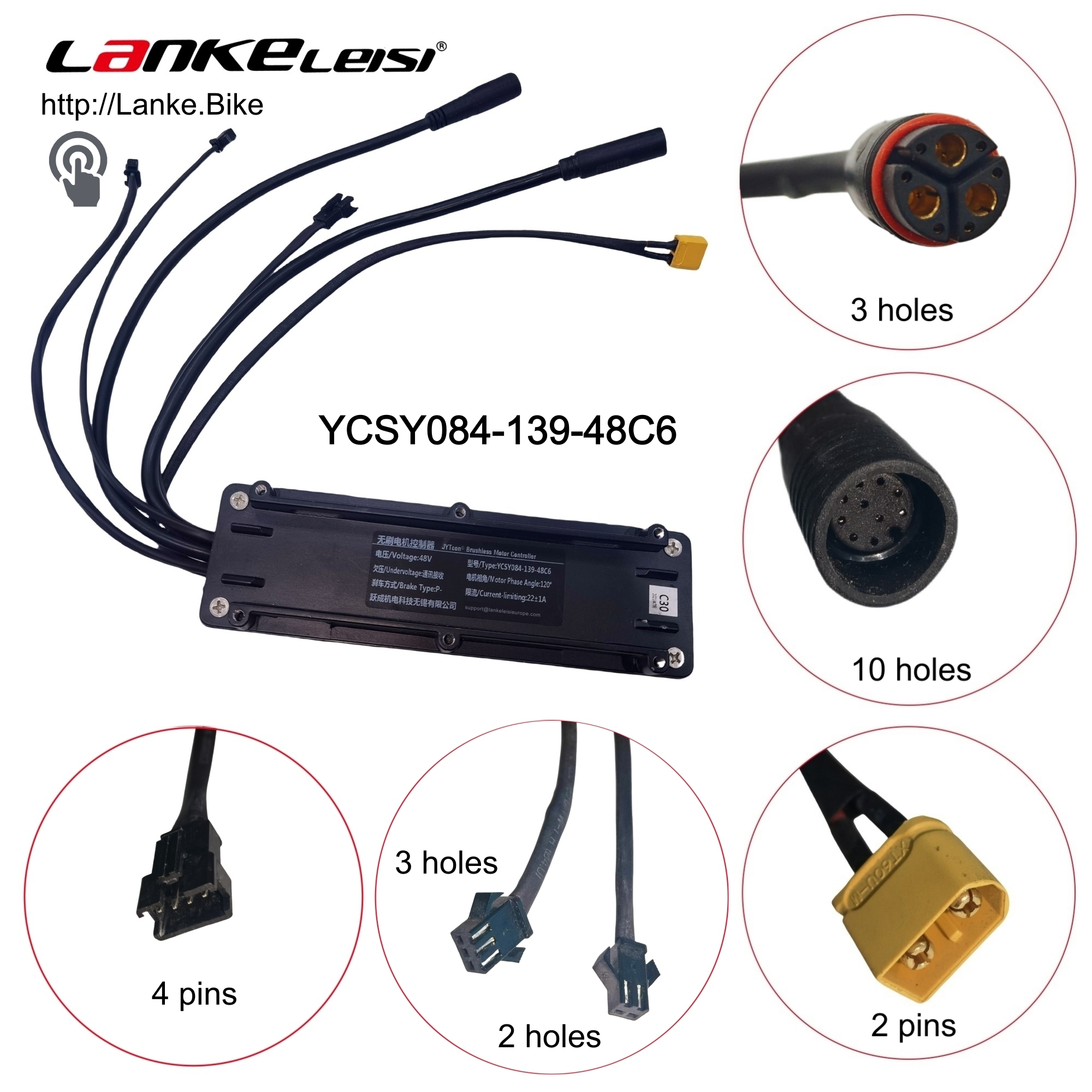 Original Controller for Lankeleisi For RV700 Explorer / XC4000 Electric Bike ( YCSY084-139-48C6 )