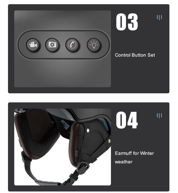 Bluetooth Calling Smart Helmet with Built-in Driving Recorder Camera, Detachable Visor,Turn Signal Taillight, for Urban Commuter