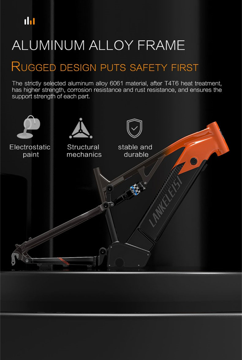 Lankeleisi RV800 Plus 26 Inch Fat Tire Electric Bike, Adopt Bafang Motor and 48V 20Ah Samsung Battery,Front & Rear Hydraulic Brakes,Hydraulic Suspension Front Fork