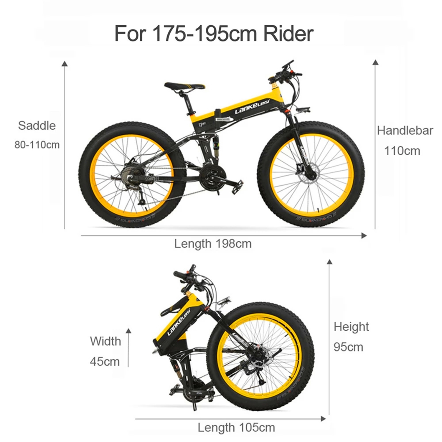 T750Plus Electric Mountain Bike, Snow Bike with 5 Level Pedal Assist, 1000W Powerful Motor, 48V Lithium Battery, Fork Upgrade