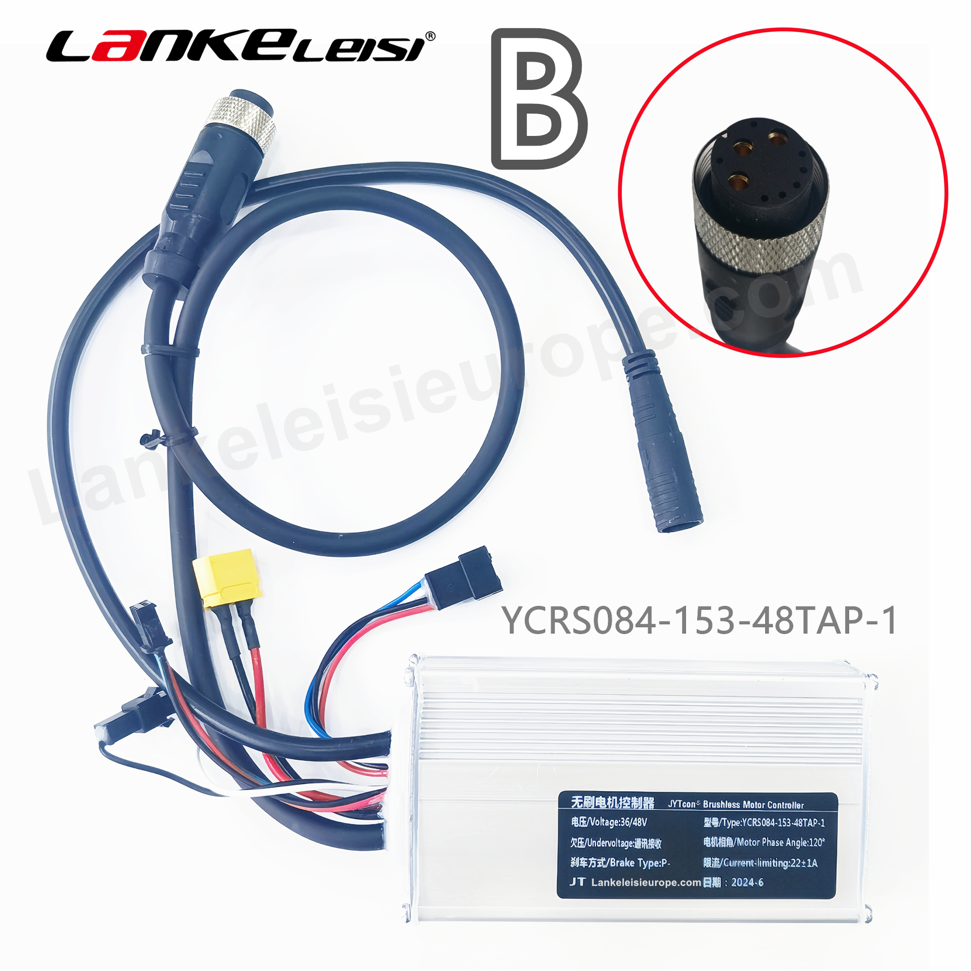 Original Controller for Lankeleisi MG600 Plus Electric Bike ( YCRS084-153-48TAP )