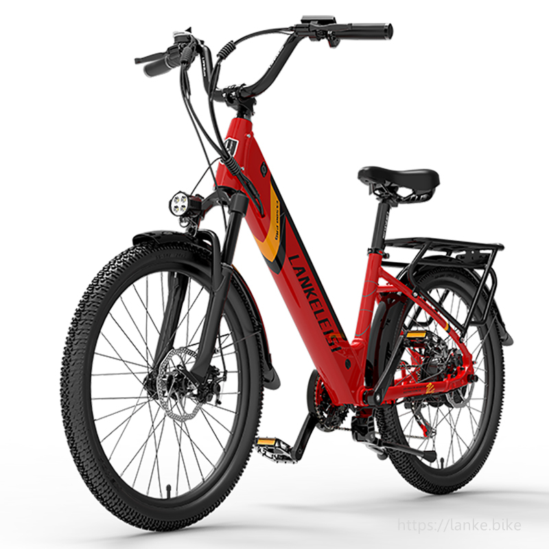 ES500 Pro 24 Inch City Bike,130Km Endurance by 48V 14.5Ah Battery , 500W Brushless Motor , 32km/h Max Speed , both Disc Brakes 