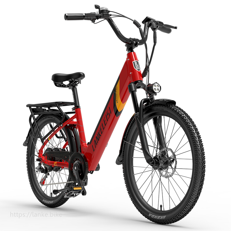ES500 Pro 24 Inch City Bike,130Km Endurance by 48V 14.5Ah Battery , 500W Brushless Motor , 32km/h Max Speed , both Disc Brakes 
