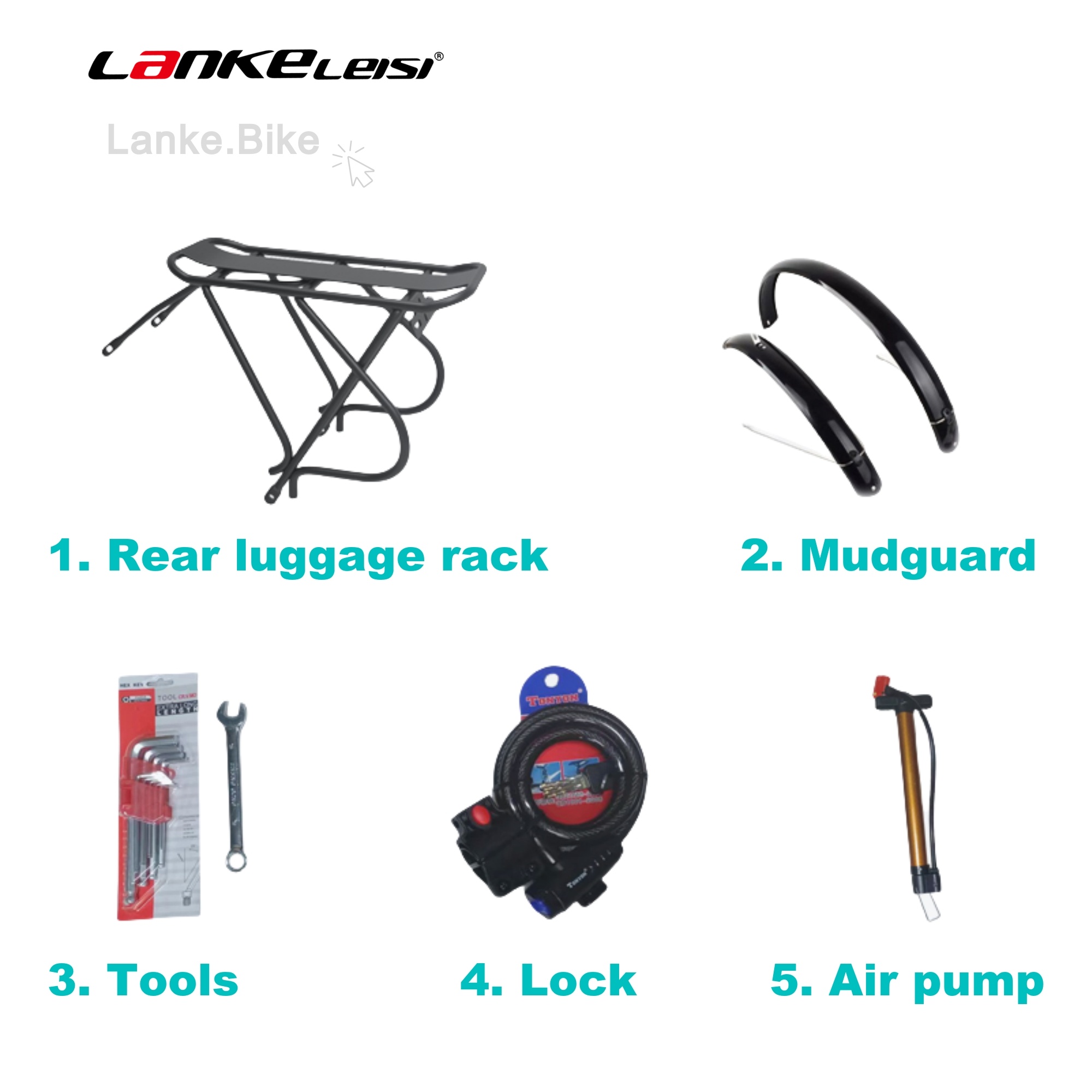 LANKELEISI XT750 SPORTS 500W 26" Foldable Electric Mountain Bike with 12.8Ah Battery - Hydraulic Disc Brakes & Shimano 9-Speed