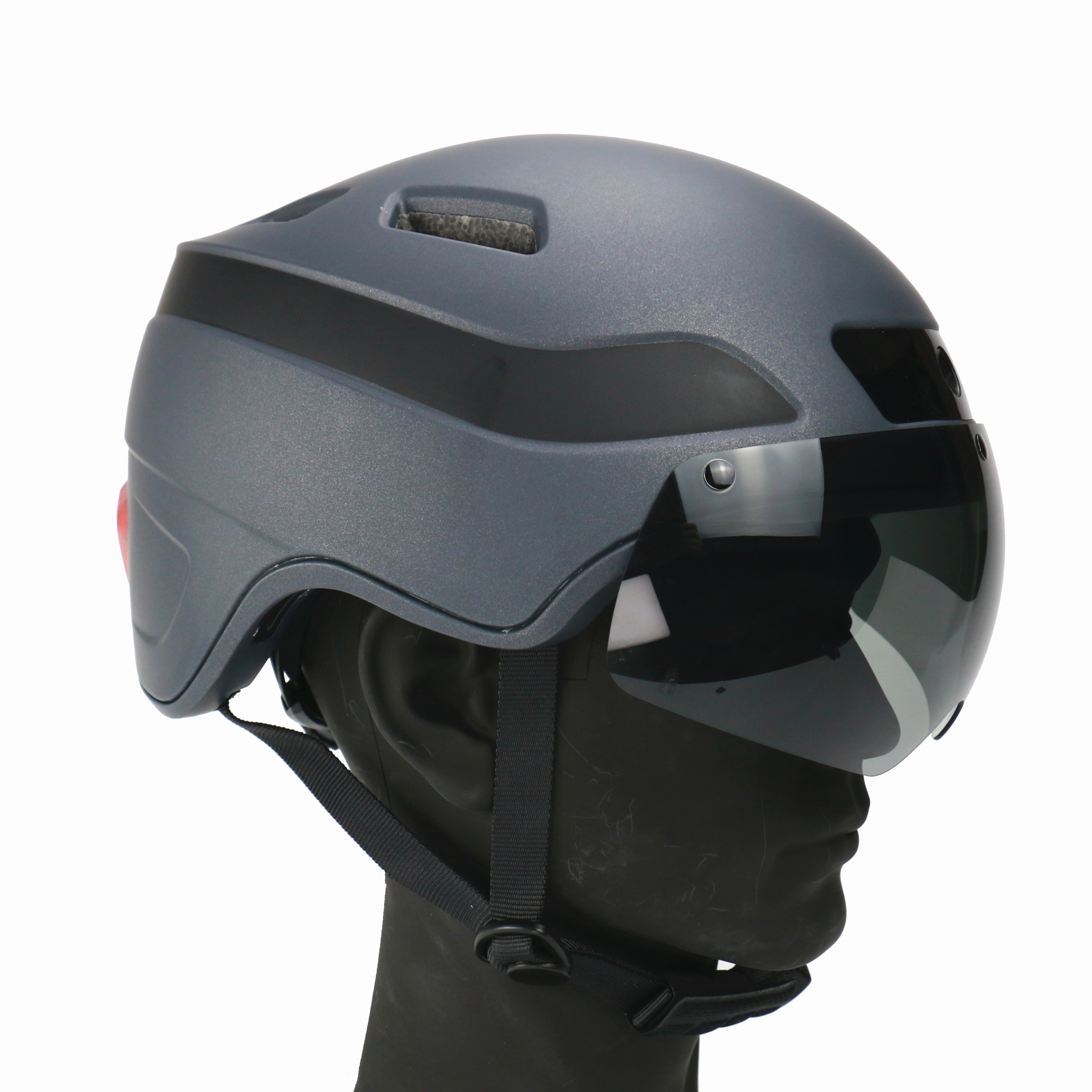 Upgraded 1080P HD Built-in Camera Bluetooth Calling Smart Helmet, with Detachable Visor,Turn Signal Taillight