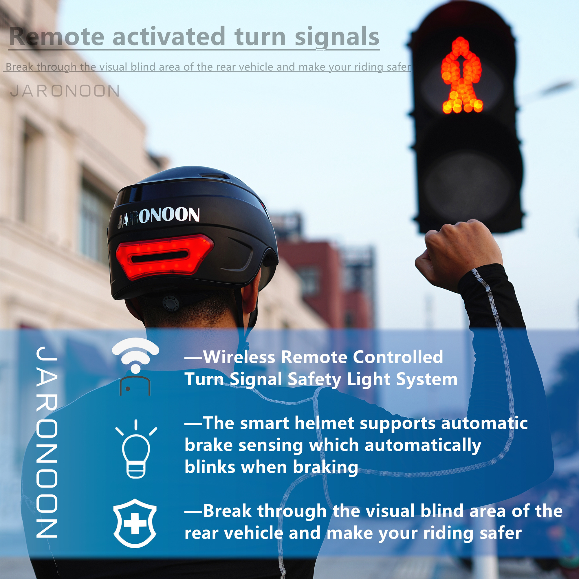 Upgraded 1080P HD Built-in Camera Bluetooth Calling Smart Helmet, with Detachable Visor,Turn Signal Taillight