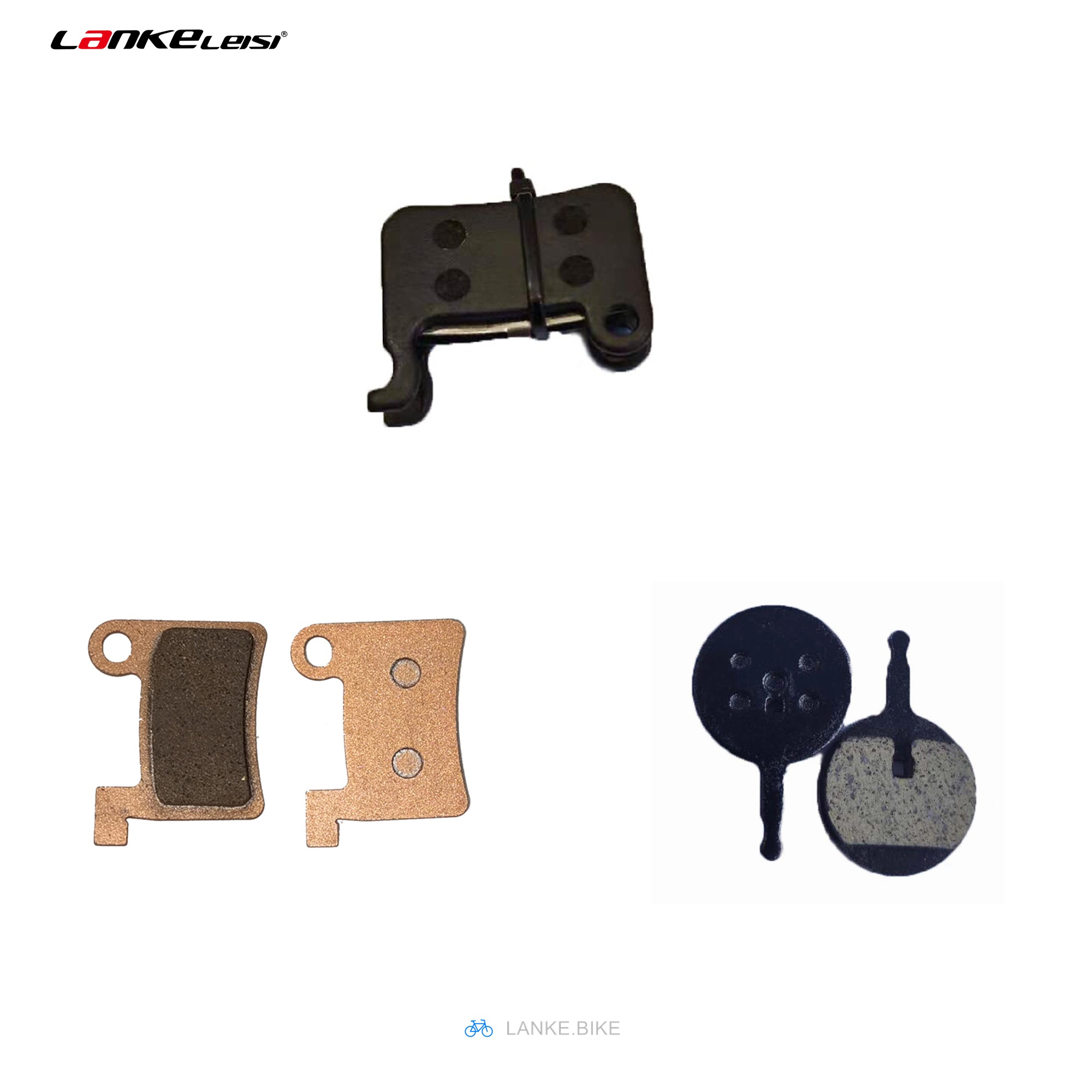 2 Pair of Brake Pads for Lankeleisi Electric Bike X2000 / X3000 Plus / X3000 Max  / G650 / G660 / X-Black / K660 / XC4000 / XT750 Sports / XT750 Plus / RV800 Plus / RV700 Plus / MG740 Plus / MG600 Plus / ES500 Pro / QF600