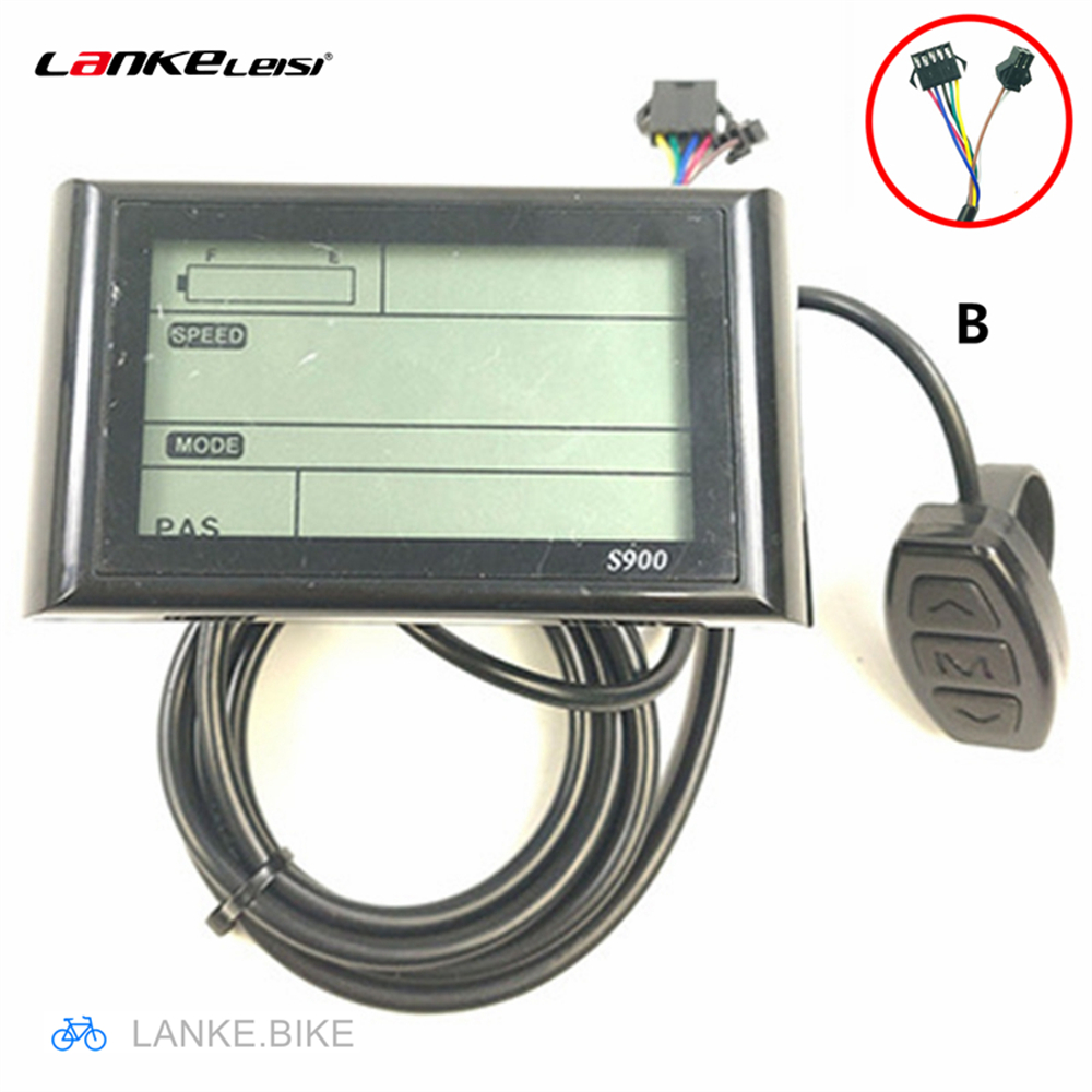 S900 Multifunctional LCD Display Bike Computer Odometer for Lankeleisi Electric Bike