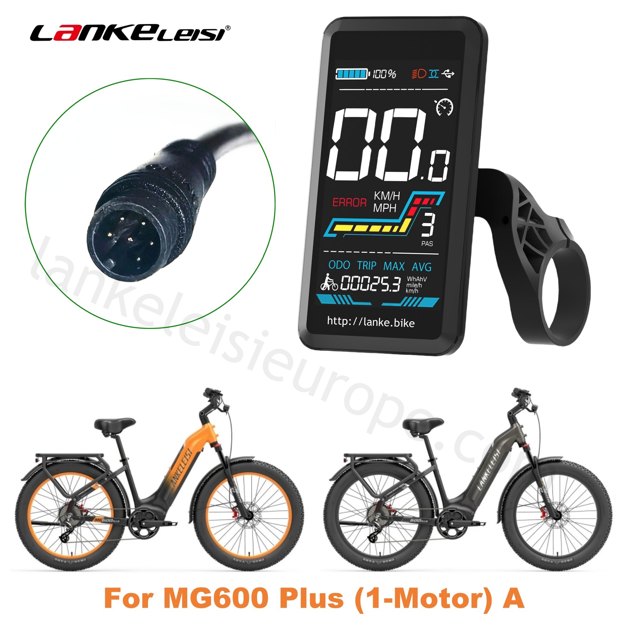 Intelligent LCD Display for Lankeleisi Electric Bicycle Ebike