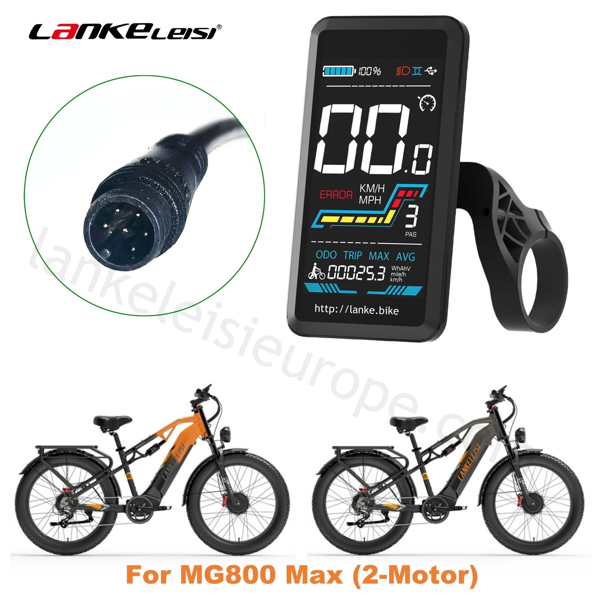 Intelligent LCD Display for Lankeleisi Electric Bicycle Ebike
