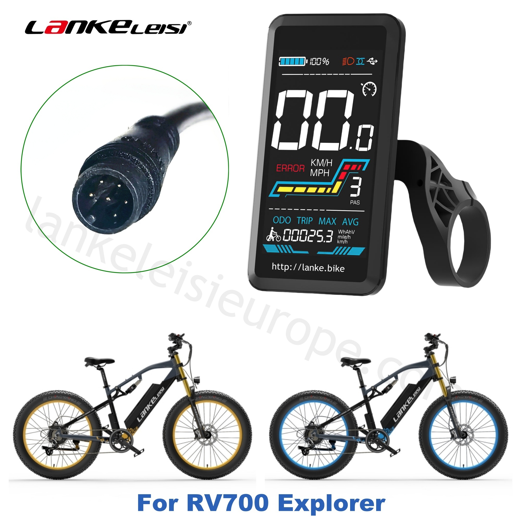 Intelligent LCD Display for Lankeleisi Electric Bicycle Ebike
