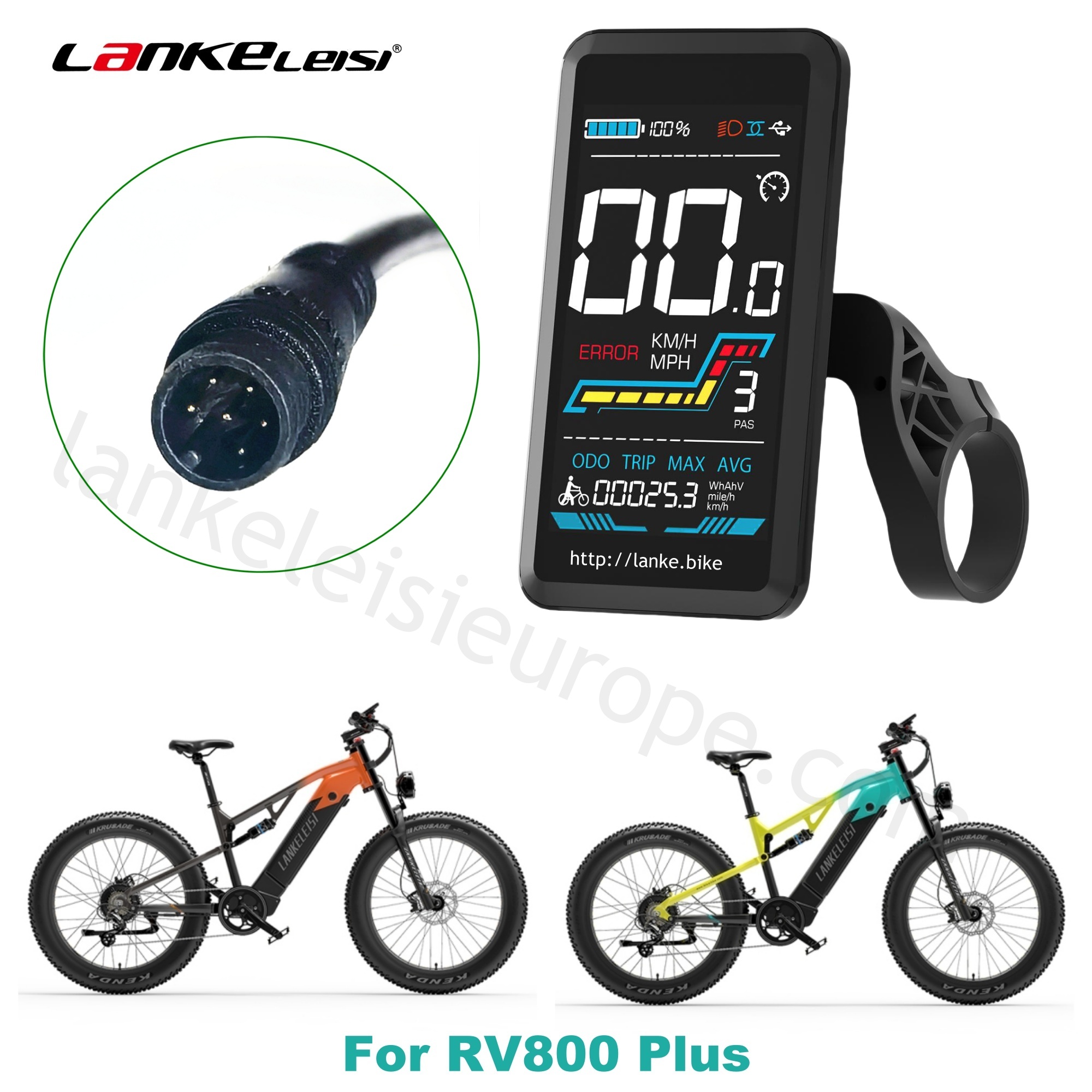 Intelligent LCD Display for Lankeleisi Electric Bicycle Ebike