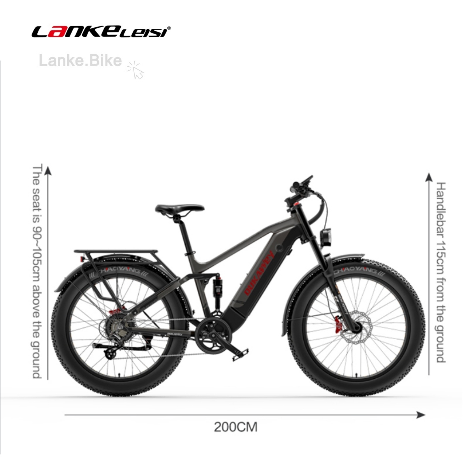 DUKAWEY Silvertip8 1000W Fat Tire Electric Mountain Bike – 52V System | 26" All-Terrain E-Bike